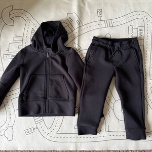 Kids Black Hoodie and Jogger Set